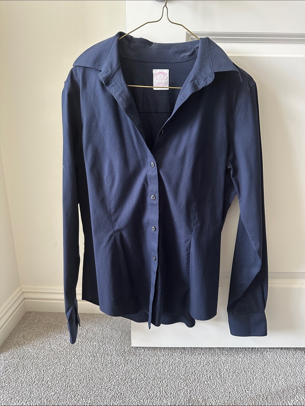 Brooks Brothers Dark Navy Button-Front Long Sleeve Shirt